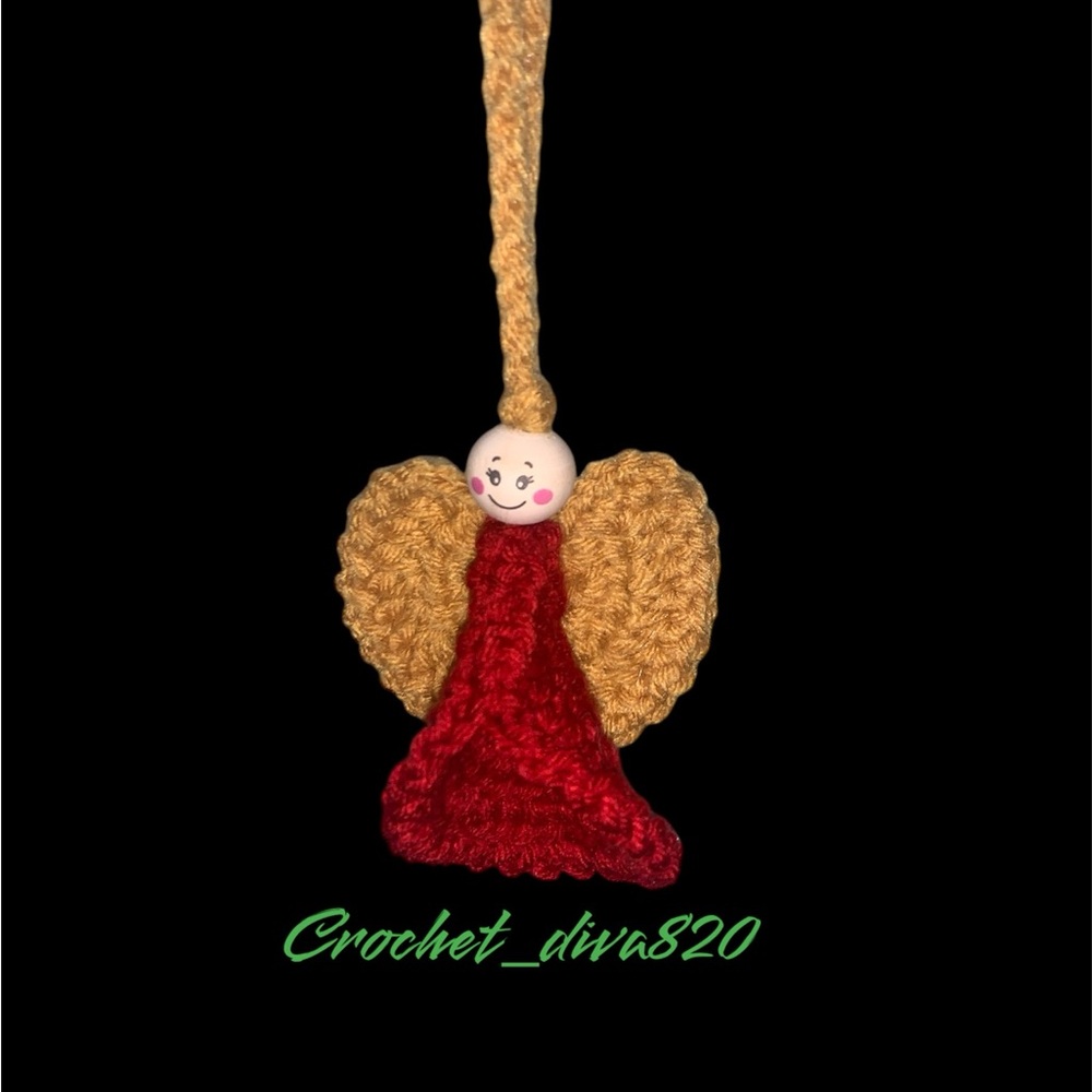 Beautiful Crochet Angel ornament customized to your colors (2)